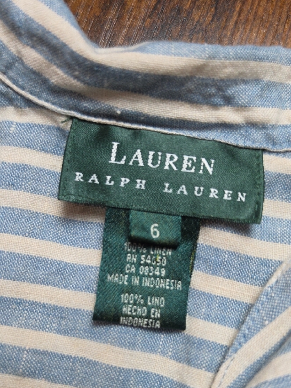RALPH LAUREN | Blue White Stripe Logo Pocket Roll Tab Maxi Shirt Dress | 6 - Picture 5 of 12